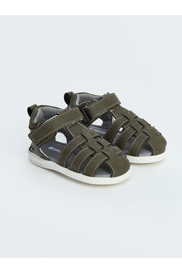 Lcw Steps Khaki Velcro Baby Boy Sandals