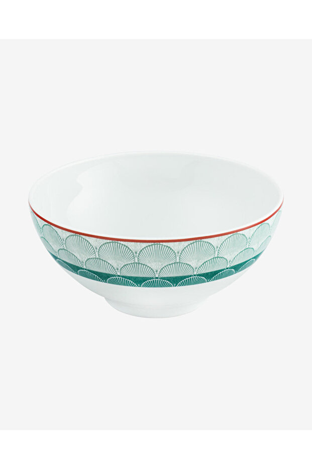 Lotus Green Porcelain Salad Bowl 16 cm