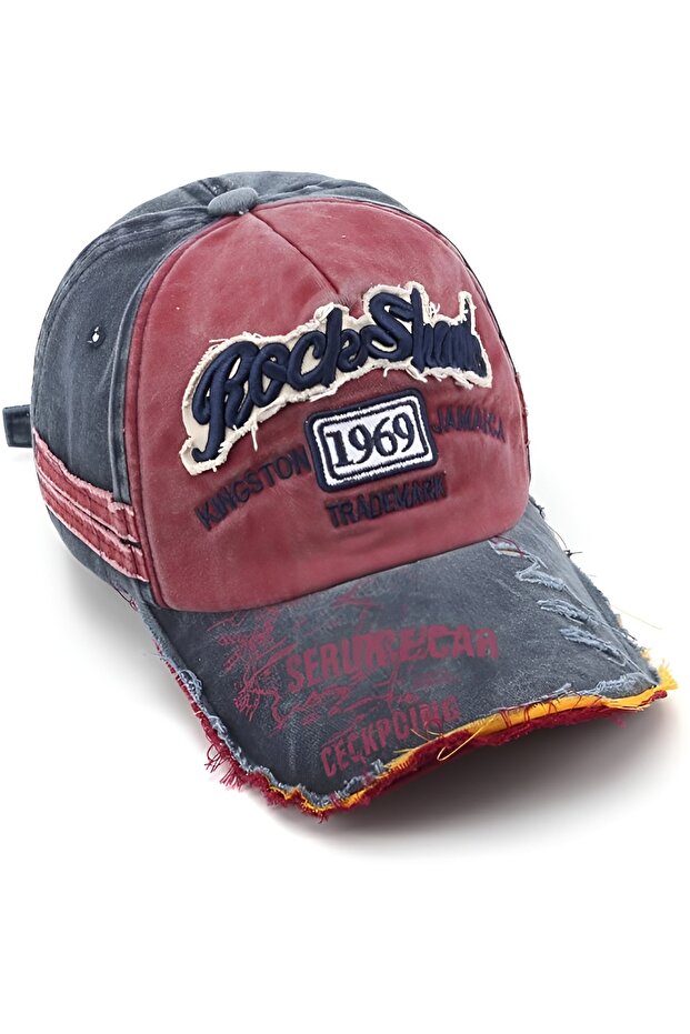 Men Women Retro Street Hat Double Color Block Design Adjustable Distressed Festival & Daily Hat