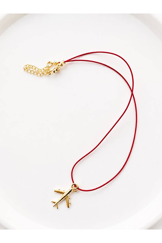 Airplane Travel Pendant Plated Summer Rope Necklace