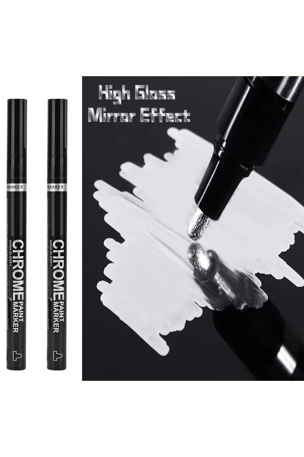 2pcs Silver 1/3/5/12pcs Chrome Mirror Marker Pen Set Waterproof Ink DIY Reflective Paint Pen Gold Si