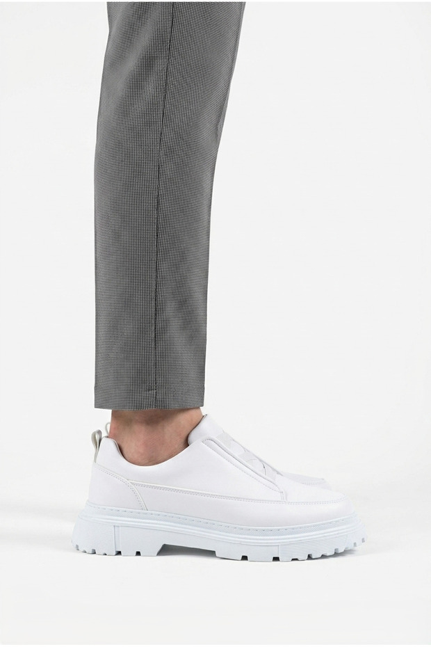 Zrk-703 Premium High Quality White Elastic Casual Men's Classic Shoes