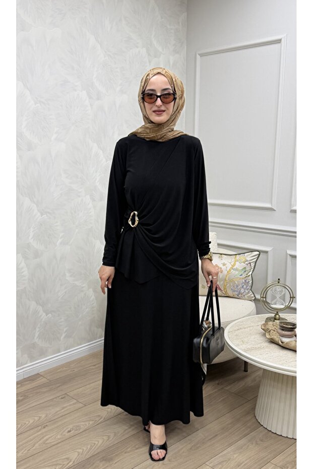 Gizem Skirt Set Black