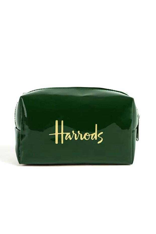 Harod's Make-Up / Beauty Care Bag - Green Color - Approximate Dimensions 19X11X9 cm