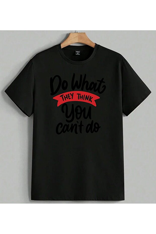 Motivational Inspirational Ozgun Printed Unisex Oversize T-Shirt Black
