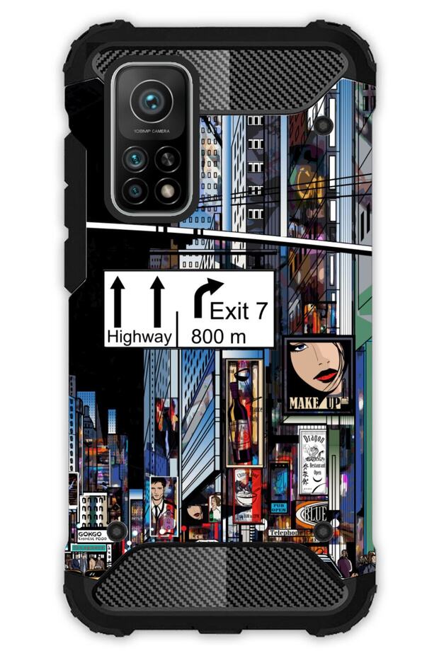 Mi 10t - Mi 10t Pro Case Army Tank Full Protection Anti-Shock - Gece New York