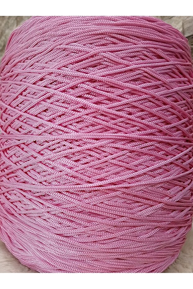 Macrame Polyester 100-120Gr (3mm) Color Tone-Pink-(70-80Mt)