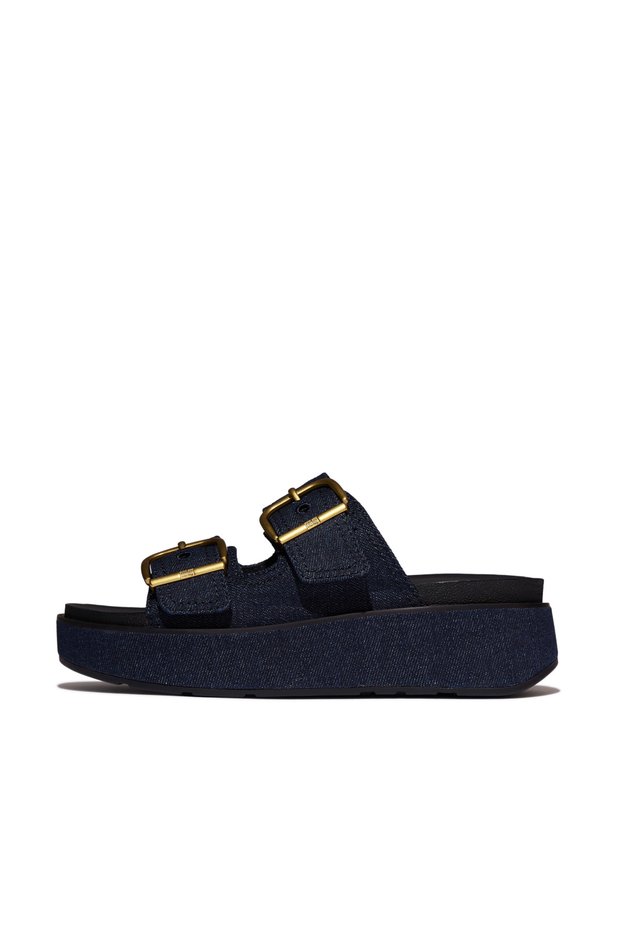 Women's Gen-FF Max Buckle Two-Bar Denim Slides