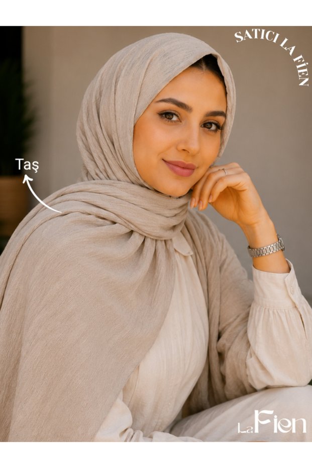 Bamboo Kraş Cotton Shawl Non-Ironing Non-Slip Breathable Lightweight Fabric