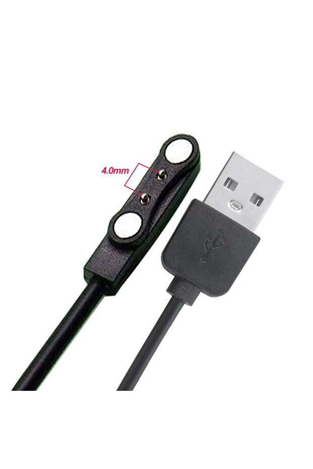 2pin-4.0mm Universal Magnetic Charging Cable USB Dock Charger Power Line Smartwatch Charger Line 2/4