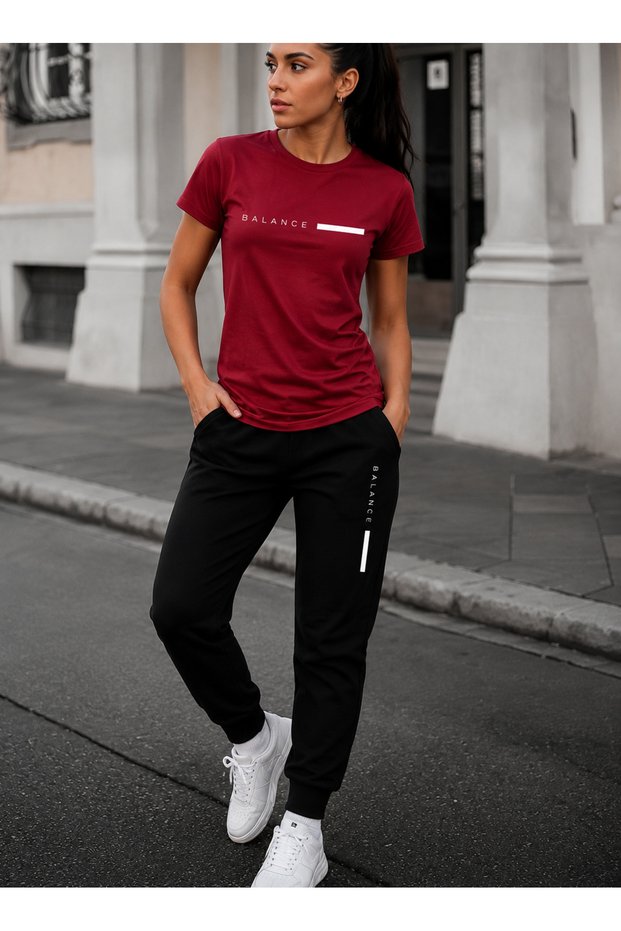 T-Shirt Sweatshirt 2-Piece Combination Thin Summer Sweat-Absorbing Thin Balance Printed Women's / Men's Unisex Model
