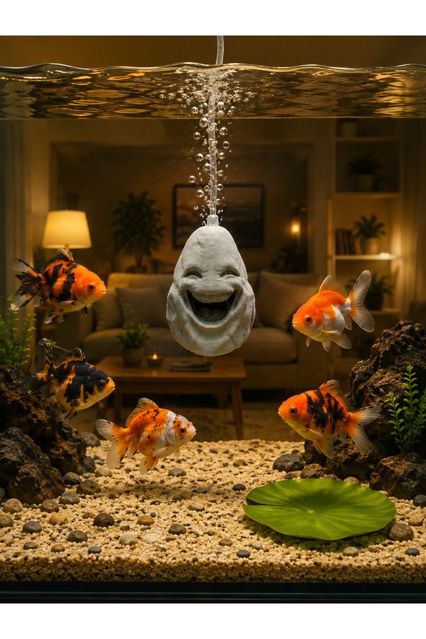 Aquarium Air Stone • Smiling Rock Air Stone • Suitable for Nano Aquarium, Small Aquarium, Large Aquarium