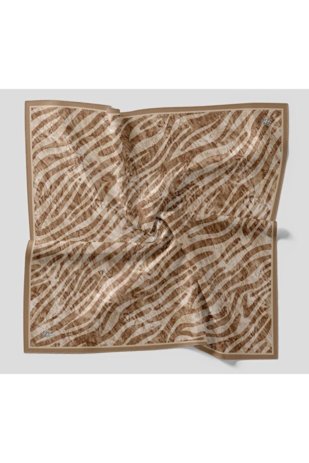 Women's Zebra Pattern Sparkling Crystal Scarf with Silk Feel
