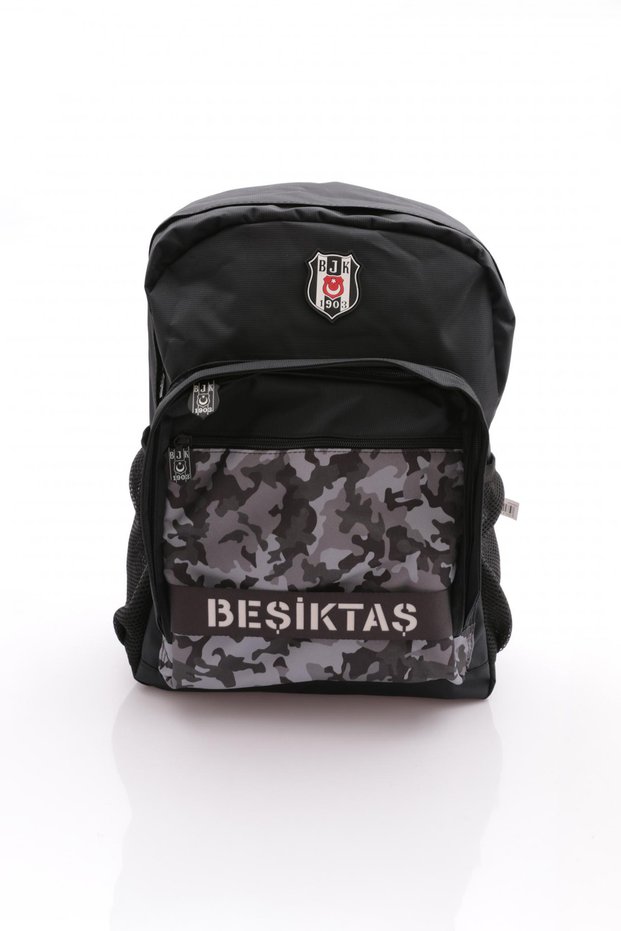 Camouflage Patterned Backpack with Column Detail
