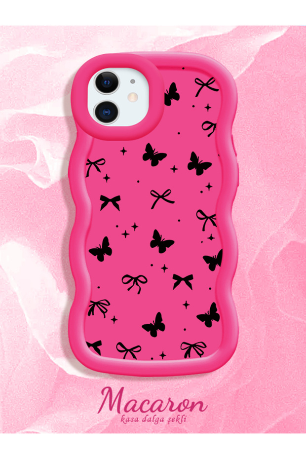 iPhone 12/12 Pro Compatible Thin Butterfly Bow Printed Soft Structure Daily Use Phone Case