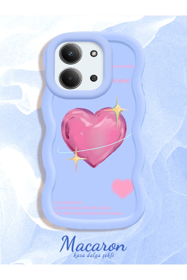 Redmi 15C 5g Compatible Silicone Phone Case with Sweet Pink Heart Motifs, Three Color Options
