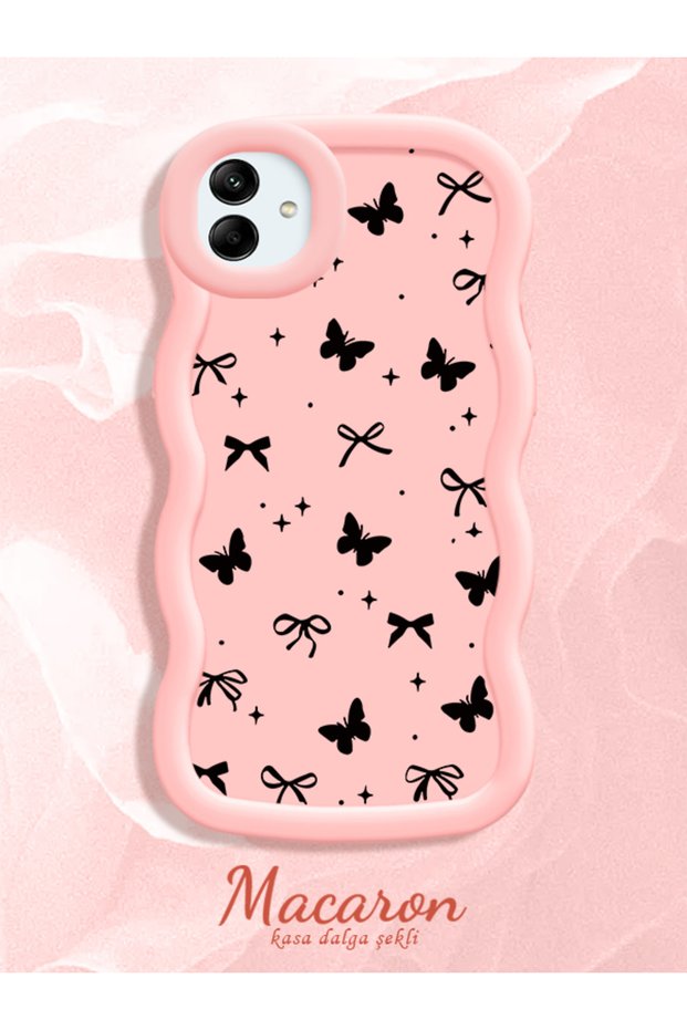 Samsung Galaxy A04 Compatible Thin Butterfly Bow Printed Soft Structure Daily Use Phone Case