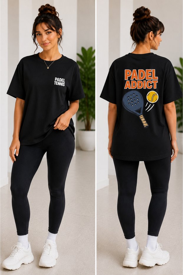 Unisex Oversize Tennis Printed T-Shirt 100% Cotton Tennis Themed Comfortable Fit Short Sleeve T-Shirt