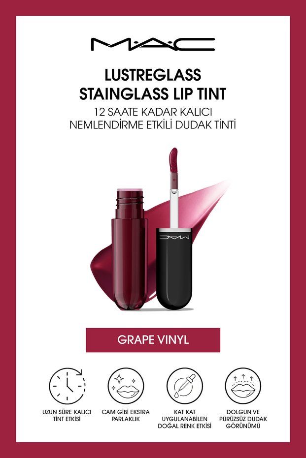 Lustreglass Stainglass Lip Tint - Lip Tint with up to 12 Hours of Long-Lasting Moisturizing Effect-Grapevinyl