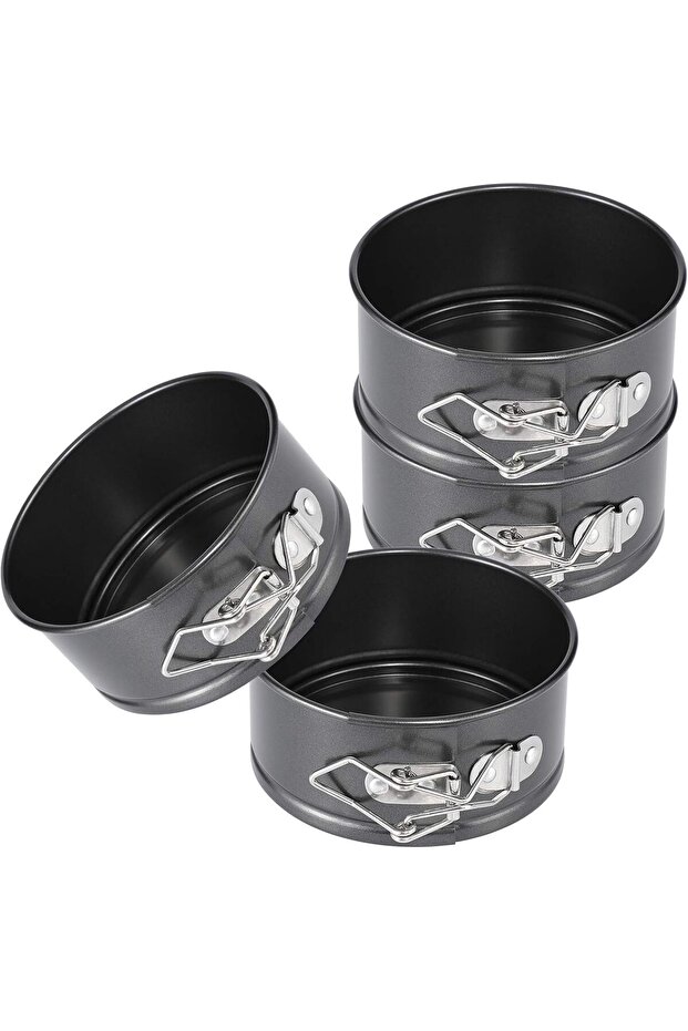 4-inch Mini Springform Baking Pan Set - 4-Piece Small Non-stick Cheesecake Molds, Suitable for Mini Cheesecakes, Pizzas