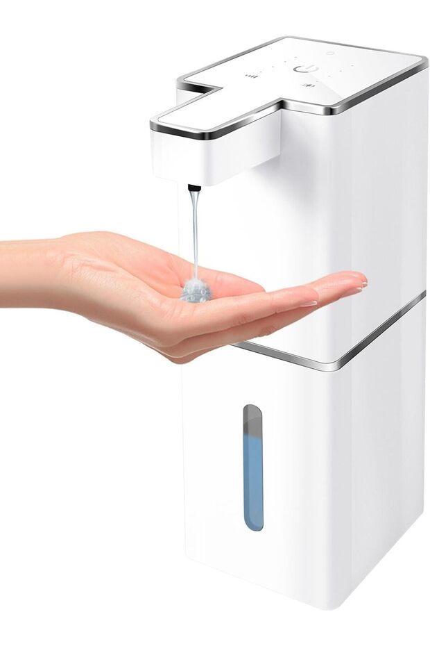 Automatic Liquid Soap Dispenser, Non-Contact Dispenser (380ml / 12.8 oz, Rechargeable, Wall-Mounted, 4-Speed)