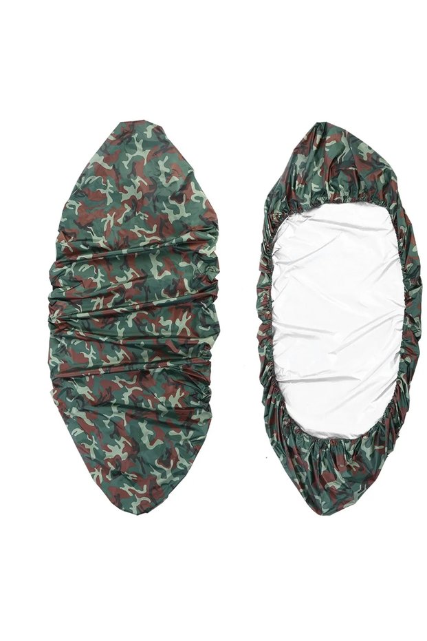 One waterproof and dustproof cover with UV protection, suitable for 3.6-4 meter kayaks (military green camouflage).