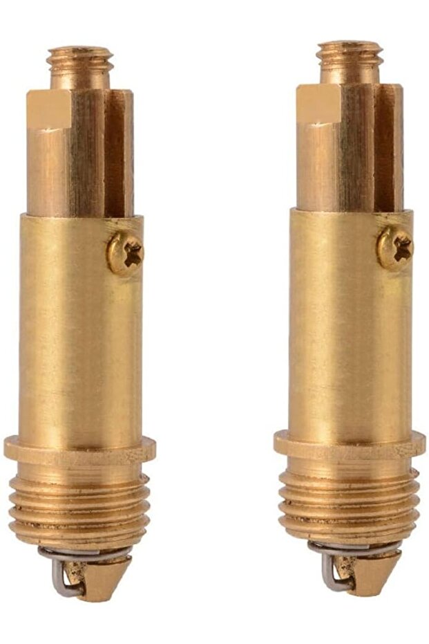 Two all-copper push-button drain valve cores for washbasins and sinks, drain accessories for countertop basins.