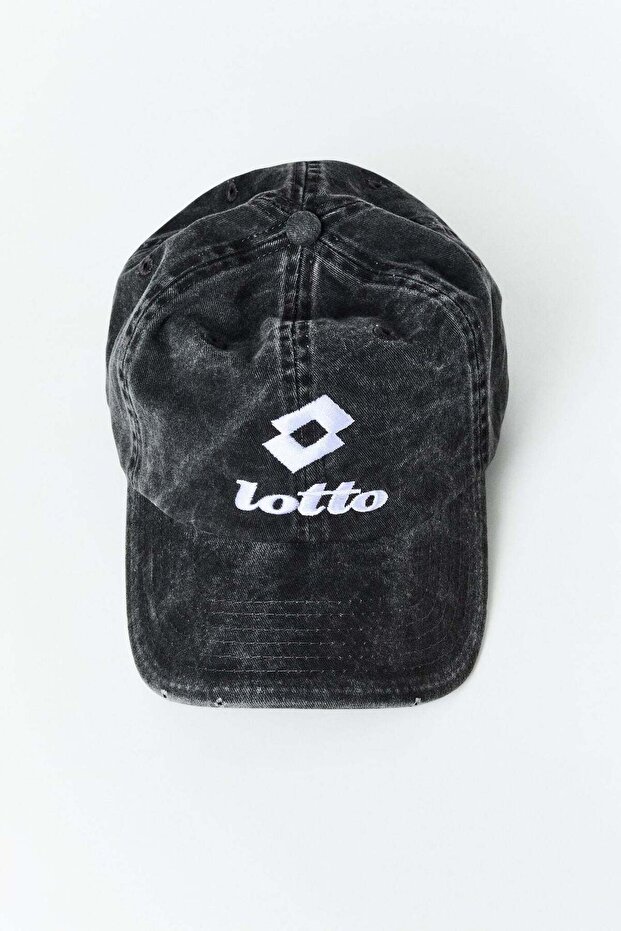 Embroidered-motif cotton twill cap
