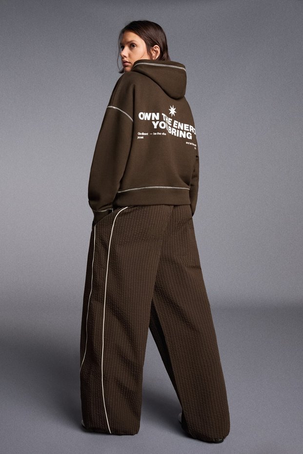 Baskılı kapüşonlu sweatshirt