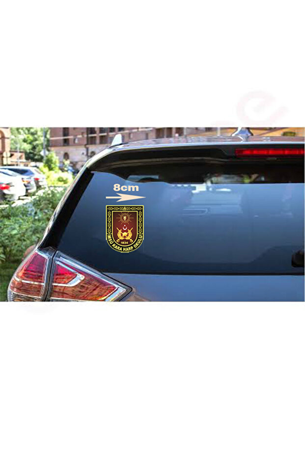 Air Harp Military Theme Internal Adhesive Vehicle Windshield Sticker 8 cm (2 Pieces)