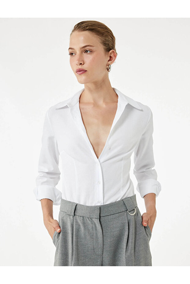 Regular Fit Classic Collar Buttoned Long Sleeve Shirt