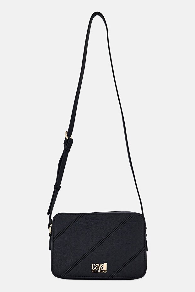 Women Brand Logo Cross Body Bag, Black