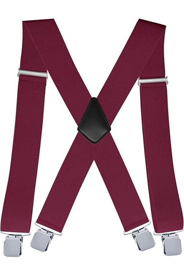 Heavy-duty elastic adjustable men's suspenders with clips, suitable for elderly friends and husbands.