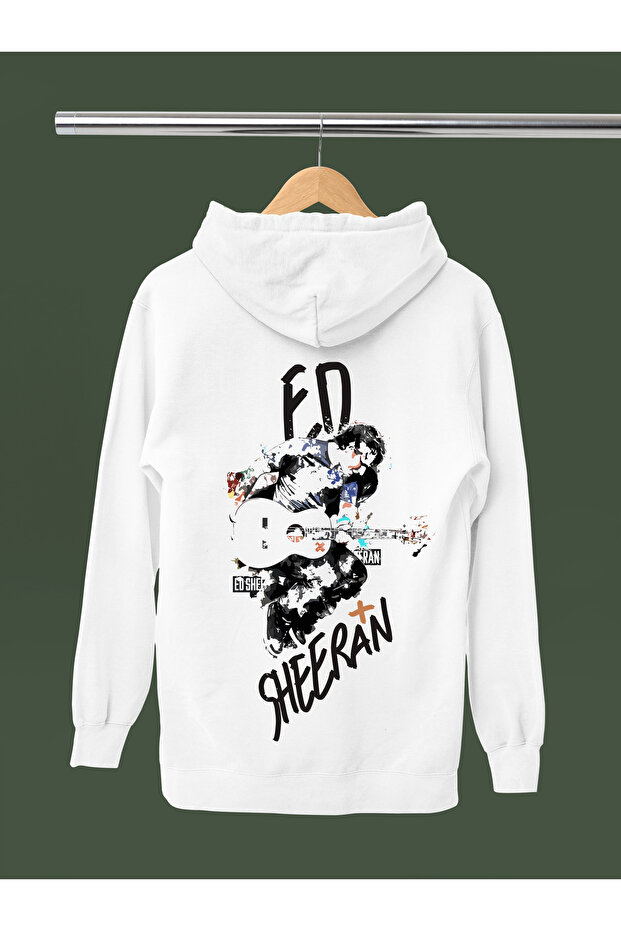 Ed Sheeran Printed Cotton Long Sleeve 3-Yarn Hooded Sweatshirt