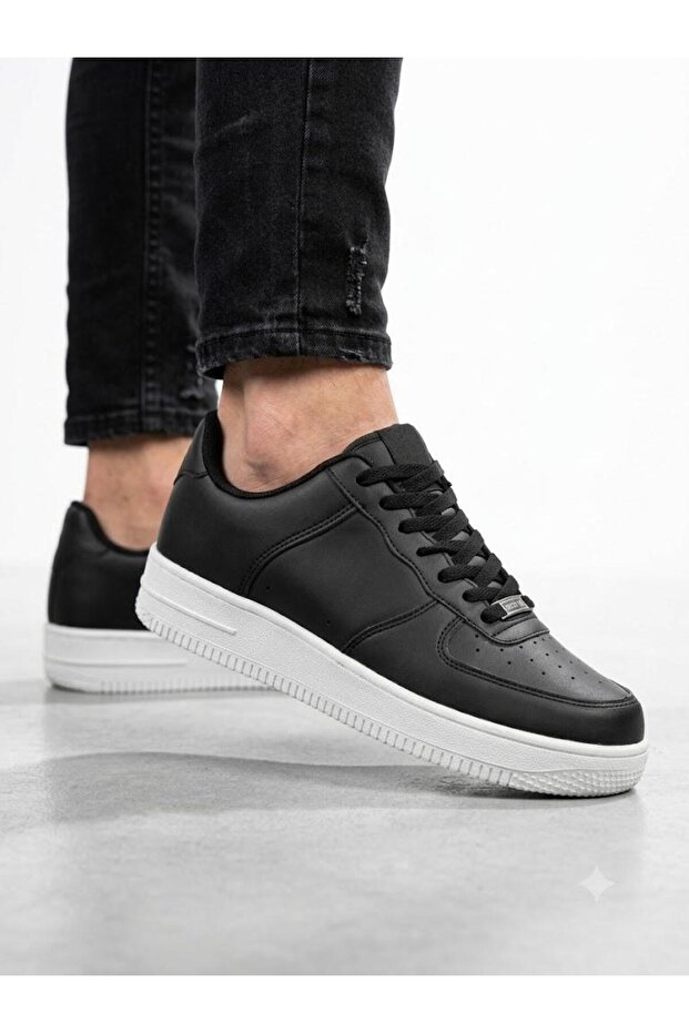 Men's Black Orthopedic Sole Casual Sneaker Walking Shoes