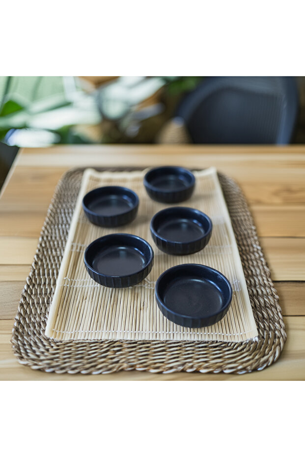 Black 5-Piece Set Mini Snack Bowl and Sauce Bowl