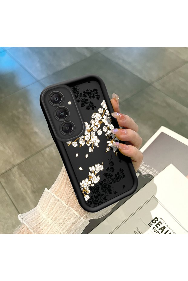 Samsung Galaxy A25 Compatible Black Silicone Case with Shockproof Camera Protection