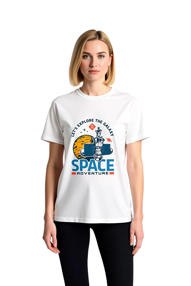 Explore the Galaxy 1975 Space Adventure Printed Women's T-Shirt