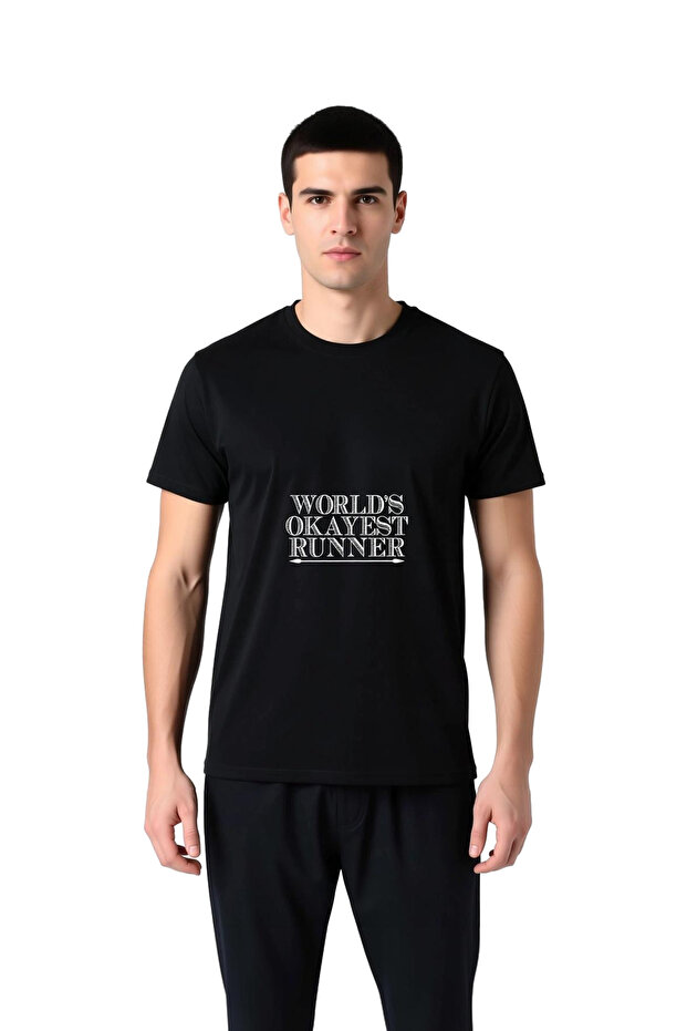 The World's Okayest Runner Printed Men's T-Shirt