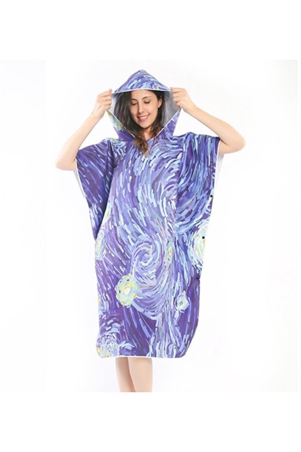 Quick-dry poncho microfiber.