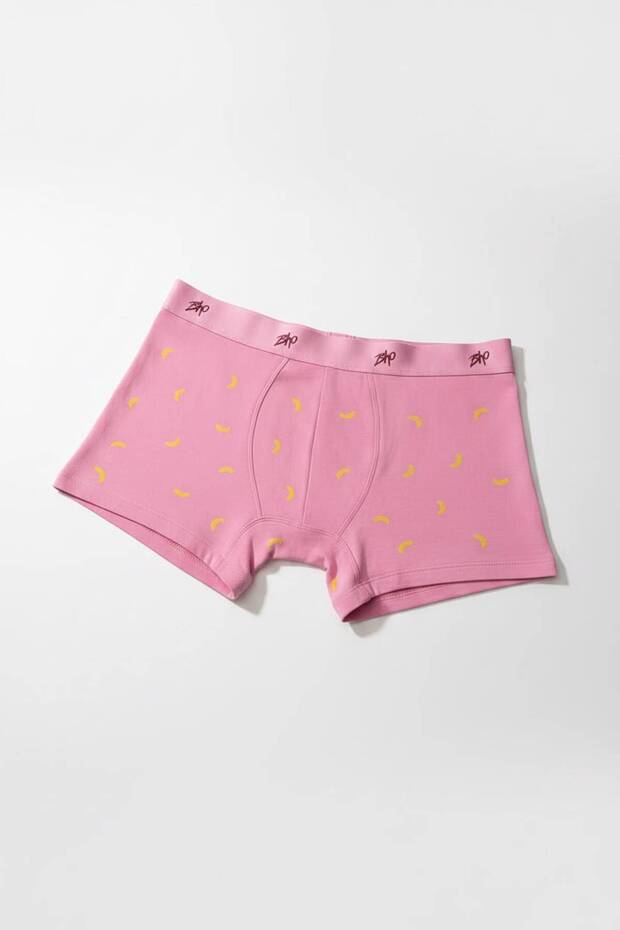 Cotton Printed Men's Boxer Shorts with Elastic Waistband Blue