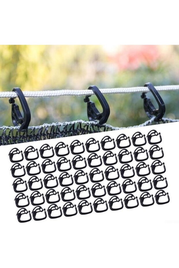 Pack of 50, suitable for fixed fencing tarpaulins and nets.