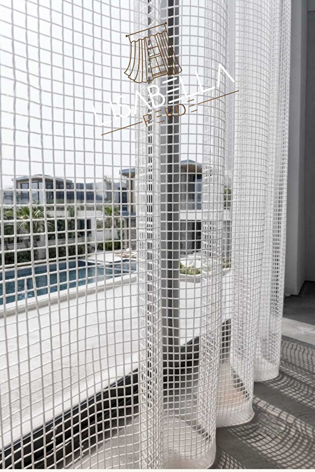 Thin Mesh Loren White Color Tulle Curtain 1X3 with Tight Pleats Modern and Elegant Appearance
