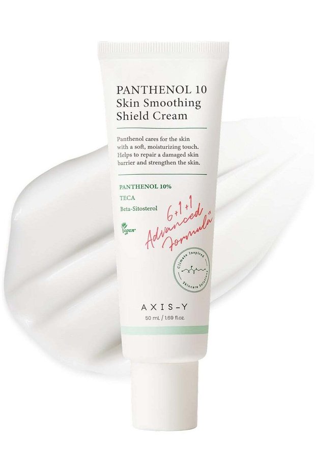 Panthenol 10 Skin Smoothing Shield Cream 50ml - Daily Facial Moisturizer Barrier Cream for Long Lasting Hydration & Soothing - Vegan Korean Skin Care Face Lotion - 1.69 fl. oz.