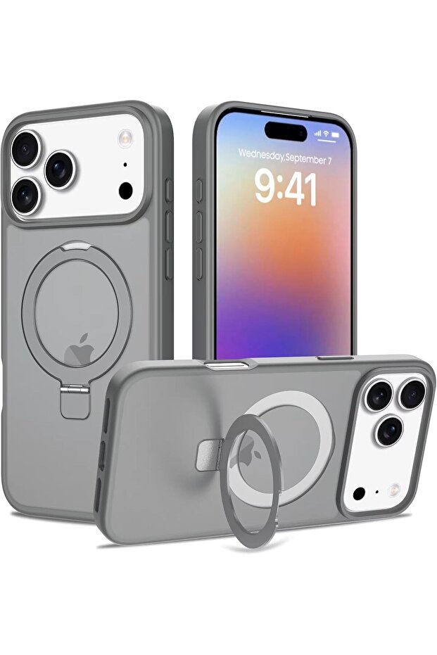 URBANNX Magnetic Phone Case for iPhone 17 Pro Max – Shockproof Cover with 360° Metal Ring Kickstand