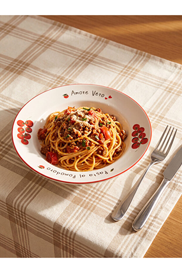 Quality Pieces from Çelebi Store Printed Porcelain Pasta Plate