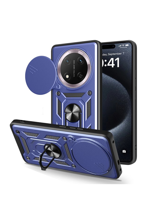 Honor X9C Case Sliding Camera Protector Magnetic Stand Tank Protection