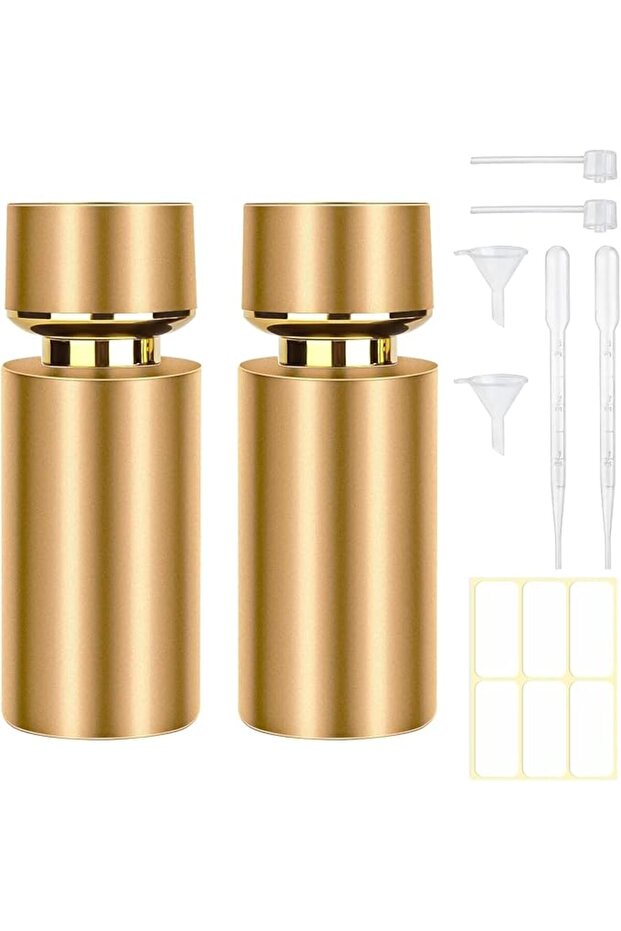 قطعتان من زجاجات العطر الزجاجية القابلة لإعادة الملء سعة 50 مل، بخاخ عطر فارغ محمول، قابل لإعادة الاستخدام