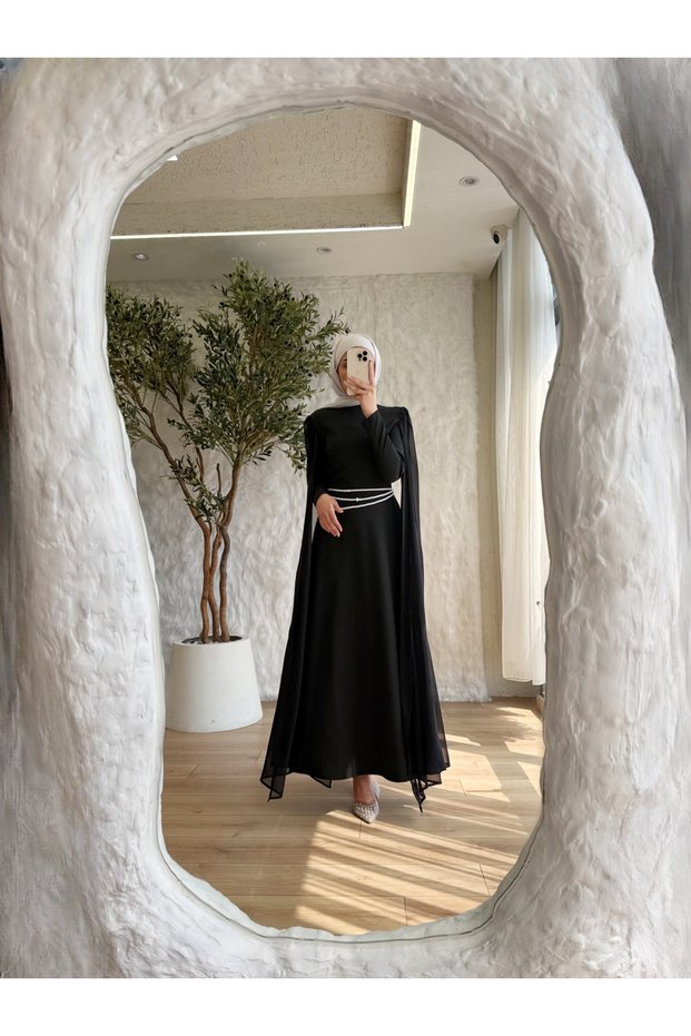 Chic Çift Pelerin Elbise