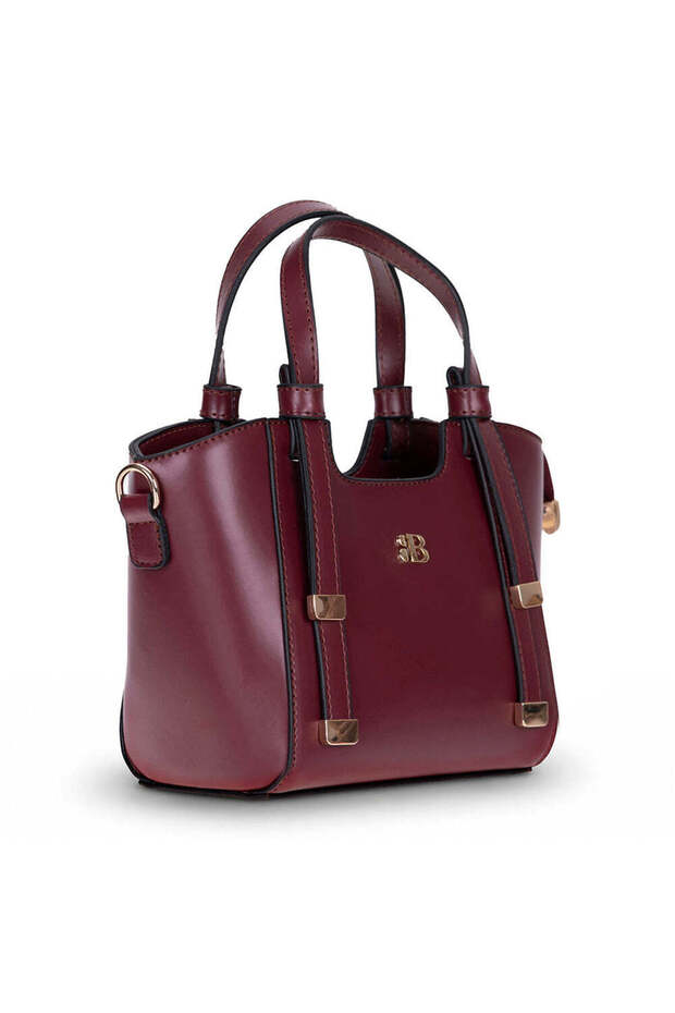 Burkley Mirelle Bordeaux Wine Pu Leather Women's Hand and Shoulder Bag
